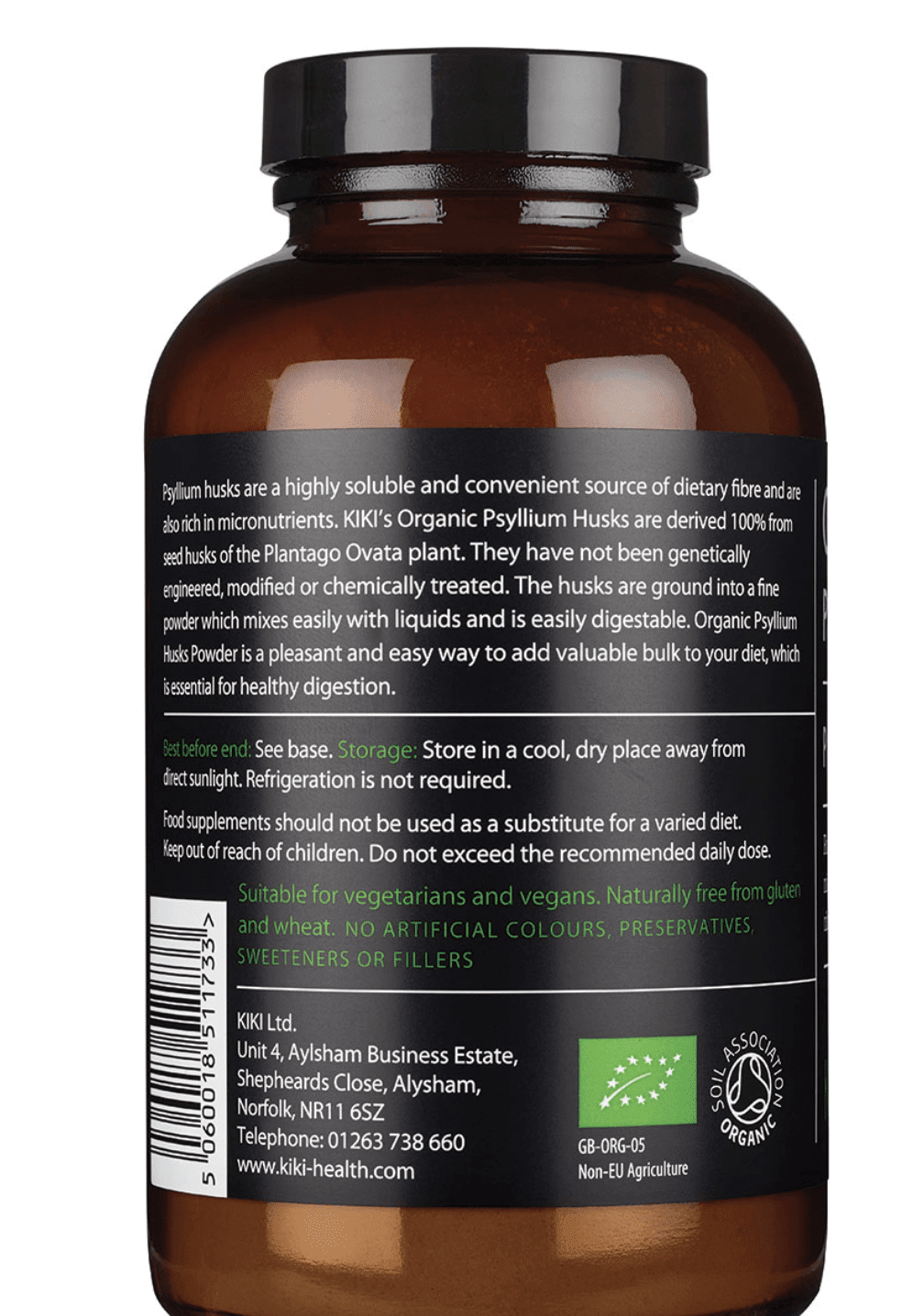 Kiki Health - Organic - Food supplement "psyllium husk" - 275g - Kiki Health - Ethni Beauty Market