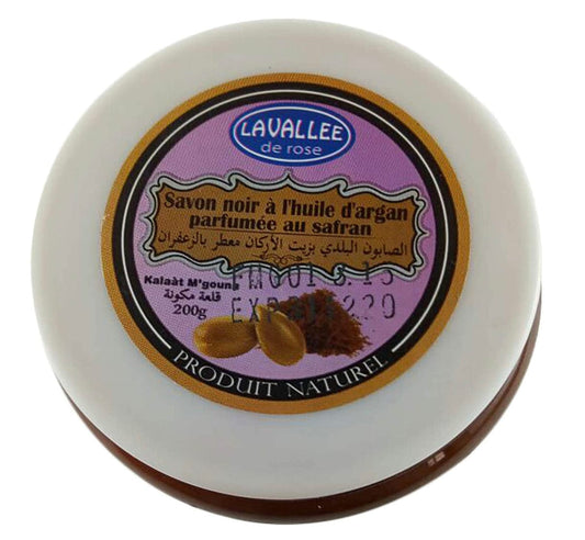 Lavallee de Rose - Black soap with argan oil "saffron scented" - 200g - Lavallee de Rose - Ethni Beauty Market