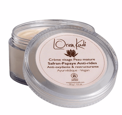 Loren Kadi - Crème ayurvédique anti-rides safran-papaye (Deux contenances disponibles) - Loren Kadi - Ethni Beauty Market