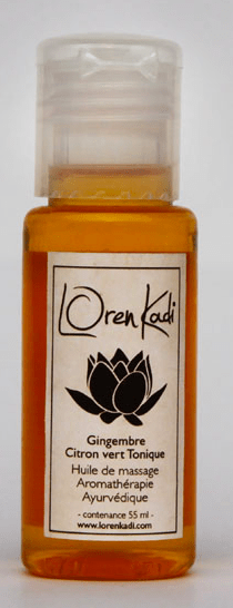 Loren Kadi - Huile de massage ayurvédique "Gingembre-Citron vert Tonique"- 55ml - Loren Kadi - Ethni Beauty Market