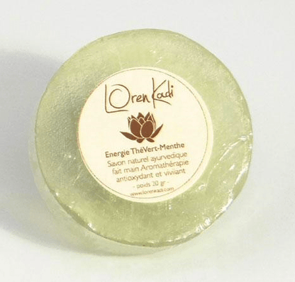 Loren Kadi - Plant-based Ayurvedic soap "Green Tea-Mint Energy" - face & body - (two capacities) - Loren Kadi - Ethni Beauty Market