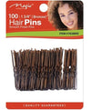 Magic - 100 ball point hairpins # 763BRO (Bronze) - 82 mm - Magic Collection - Ethni Beauty Market