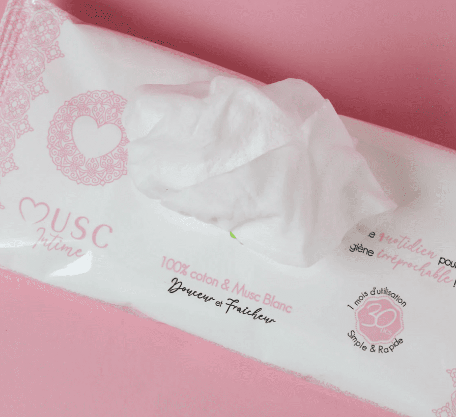Musc Intime - Intimate wipes with white musk "softness and freshness" - 20pcs - Musc Intime - Ethni Beauty Market