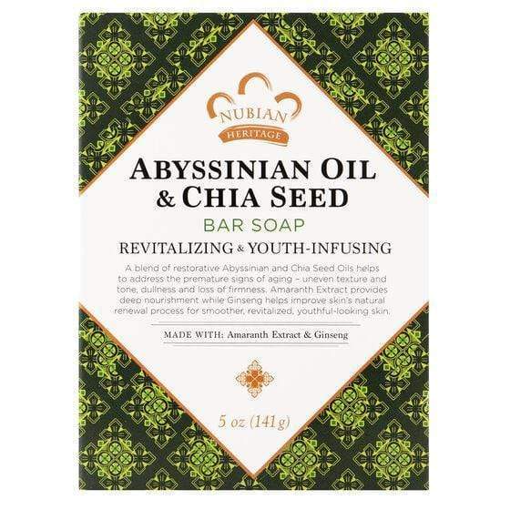 Nubian Heritage - Abyssinian Oil & Chia Seed - Revitalizing & youthful face soap - 141g - Nubian Heritage - Ethni Beauty Market