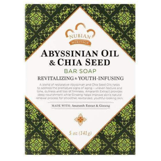 Nubian Heritage - Abyssinian Oil & Chia Seed - Savon visage revitalisant & jeunesse - 141g - Nubian Heritage - Ethni Beauty Market