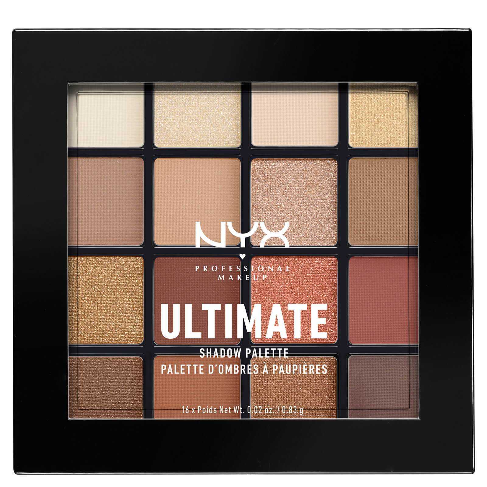 NYX - Palette d’ombres ultimates de maquillage professionnel - Neutres chauds - 83g - NYX - Ethni Beauty Market
