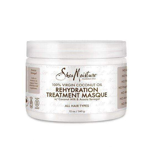 Shea Moisture - 100% Virgin Coconut Oil - Masque capillaire réhydratant - 340 g - Shea Moisture - Ethni Beauty Market