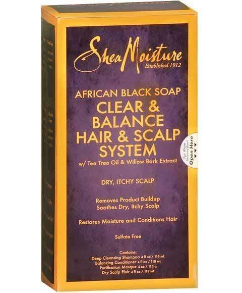 Shea moisture - Savon noir cuir chevelu clair et équilibré - 118 ml - Shea Moisture - Ethni Beauty Market