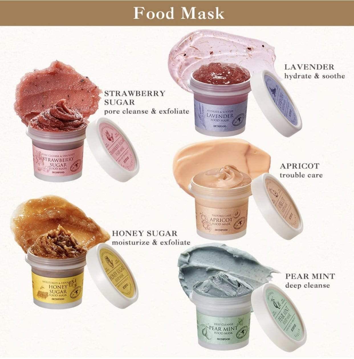 SKINFOOD - Masque visage au sucre noir- plusieurs options possibles- 120g - SKINFOOD - Ethni Beauty Market