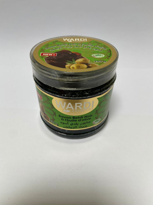 WARDI Cosmetics - Savon beldi noir "huile d'olive" - 200g - Wardi Cosmetics - Ethni Beauty Market